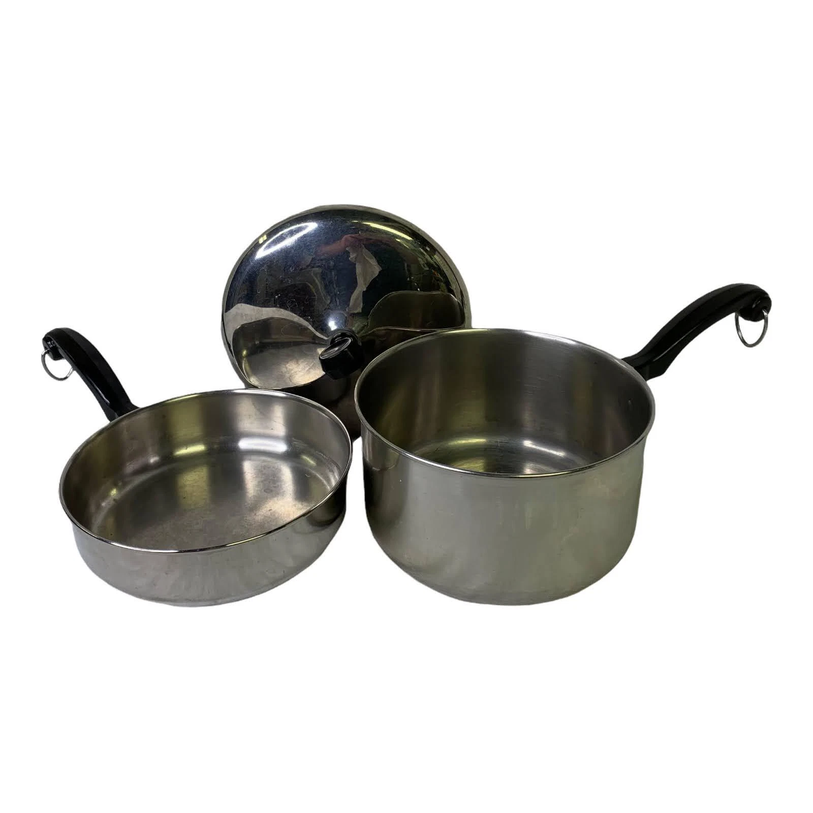 Farberware 2 Qt Saucepan + 7'' Fry Pan Skillet w/ Lid Aluminum Clad NYC USA