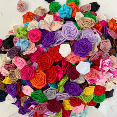 DIY Blume Rossette Rosen Blumen Kunst Haartücher Posten