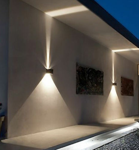 LED 13 Watt Au/ßenleuchte Wandleuchte Garten Lampe Edelstahl Up Down Haus Wand Lampe