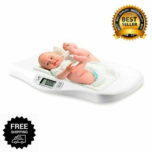 Digital Baby Scale White Curved Pediatric Infant Toddler Easy Read