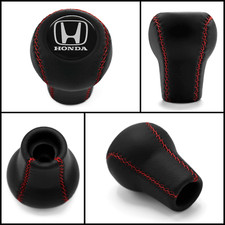 Shift Knob Red Stitch 5-6 Speed Fit Honda Prelude S2000 Crx Civic Si Jazz Accord