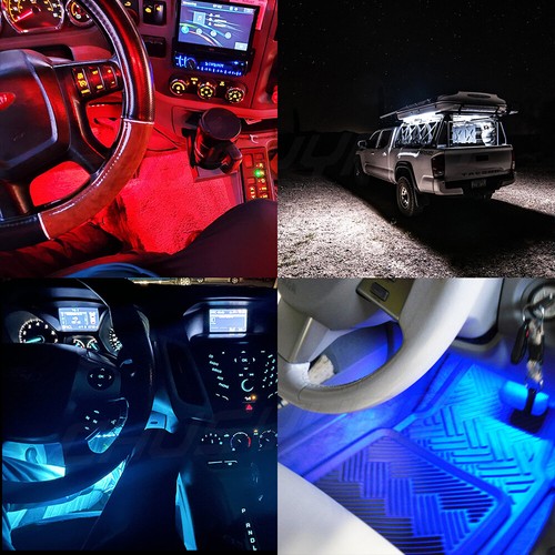 For BMW 1 Series F20 - 4X Neon LED Car Interior Strip Lights Atmosphere 12V NEW - Picture 6 of 10