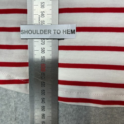 Trenery Top Women's Size XL White Red Stripe 3/4 Sleeve Casual - Picture 13 of 13