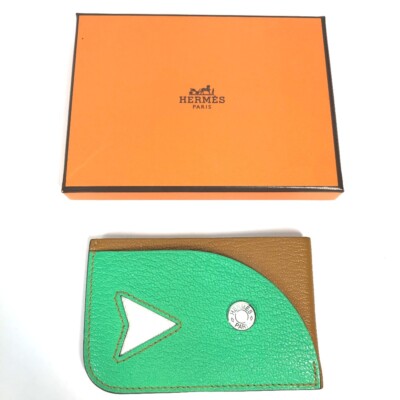 HERMES Serie Bicolor Poisson Business Card Holder Pass Case