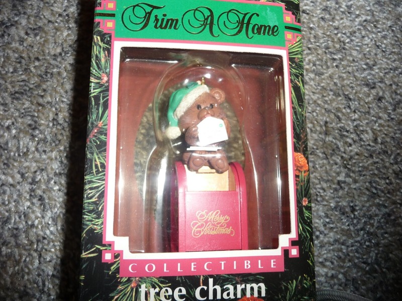 1992 Trim and Home Collectible Tree Charm Christmas Ornament! New in Box! Teddy