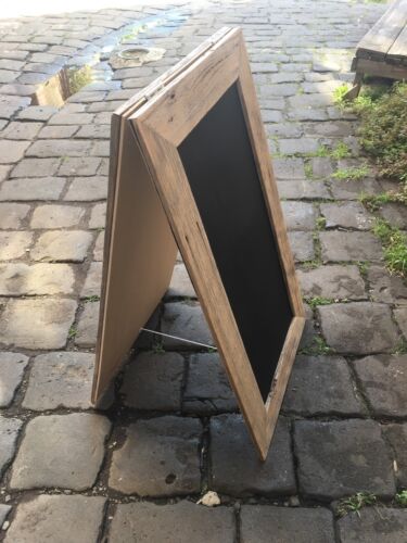 Large Wide A-Frame Chalkboard, Recycled Timber, Rustic Menu Sandwich Blackboard - Picture 4 of 11