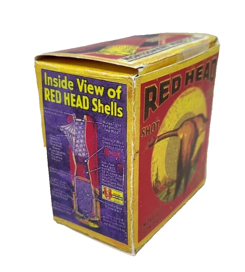 Vintage Red Head Smokeless Powder Shot  Shells Empty Box - REPRODUCTION - Image 4 of 4