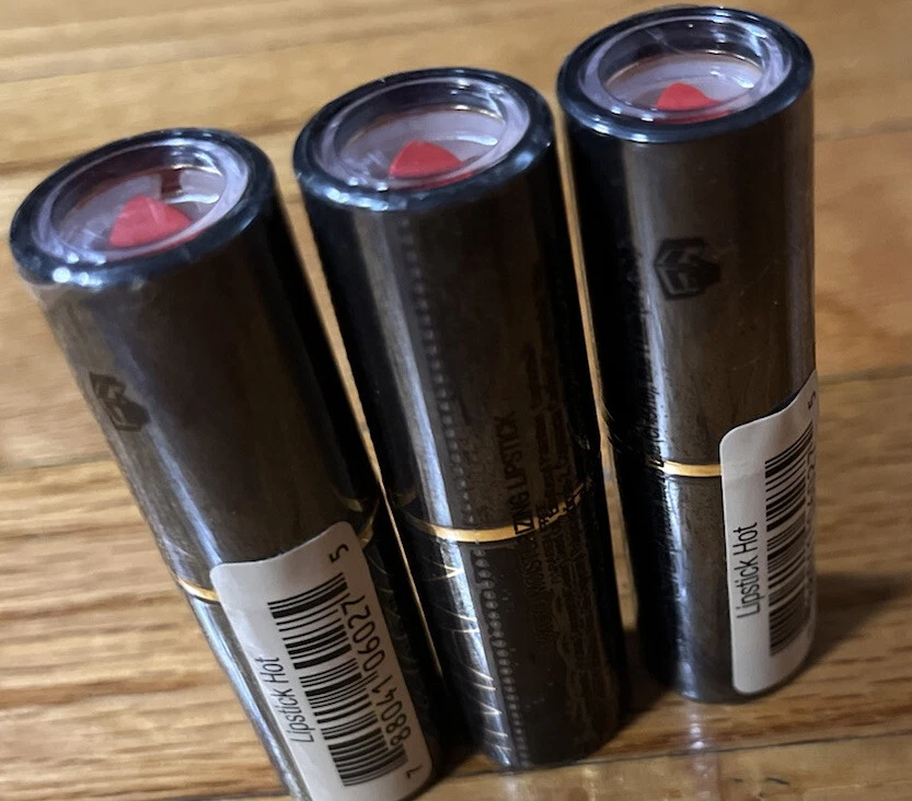 Lote de 3 Lápices Labiales Hidratantes de Lujo IMAN - #027 CALIENTE - Rosa Naranja Brillante - Nuevo Foto 3 de 4