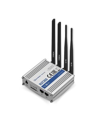 Teltonika RUT360100100 Industrial 4G LTE Cat6 Cellular Router, 4G LTE Wi-Fi R...
