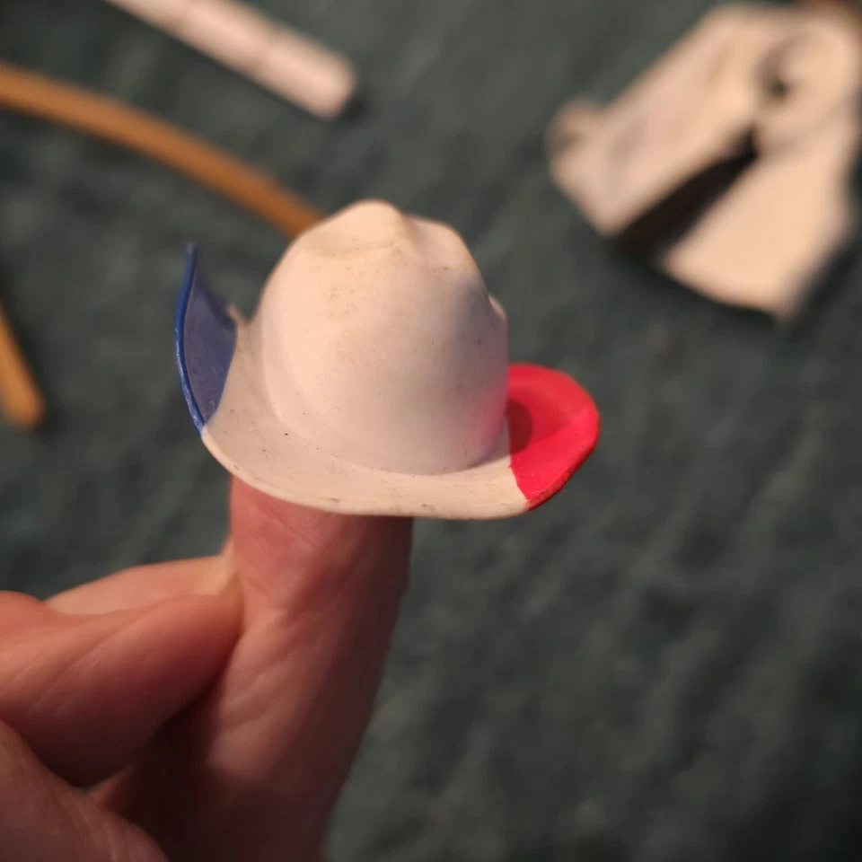 WWE Jakks Rojo Blanco Azul Vaquero Vaquera Sombrero Americano Francés Holandés Figura de Acción Foto 3 de 4