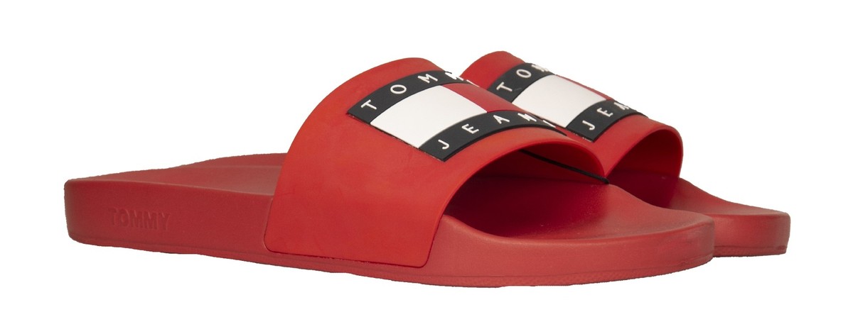 Tommy Jeans Tommy Hilfiger Slides Red TOMMY HILFIGER JEANS Men's