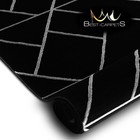 Exclusive modern runner "EMERALD" glamour geometric beauty BLACK/SILVER 70-120cm