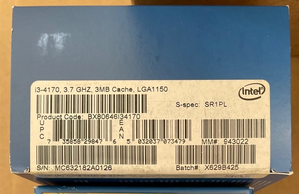 Intel Core i3 Processor 3.7 GHZ i3-4170 LGA1150 BX80646134170 New and Sealed - Image 2 of 2