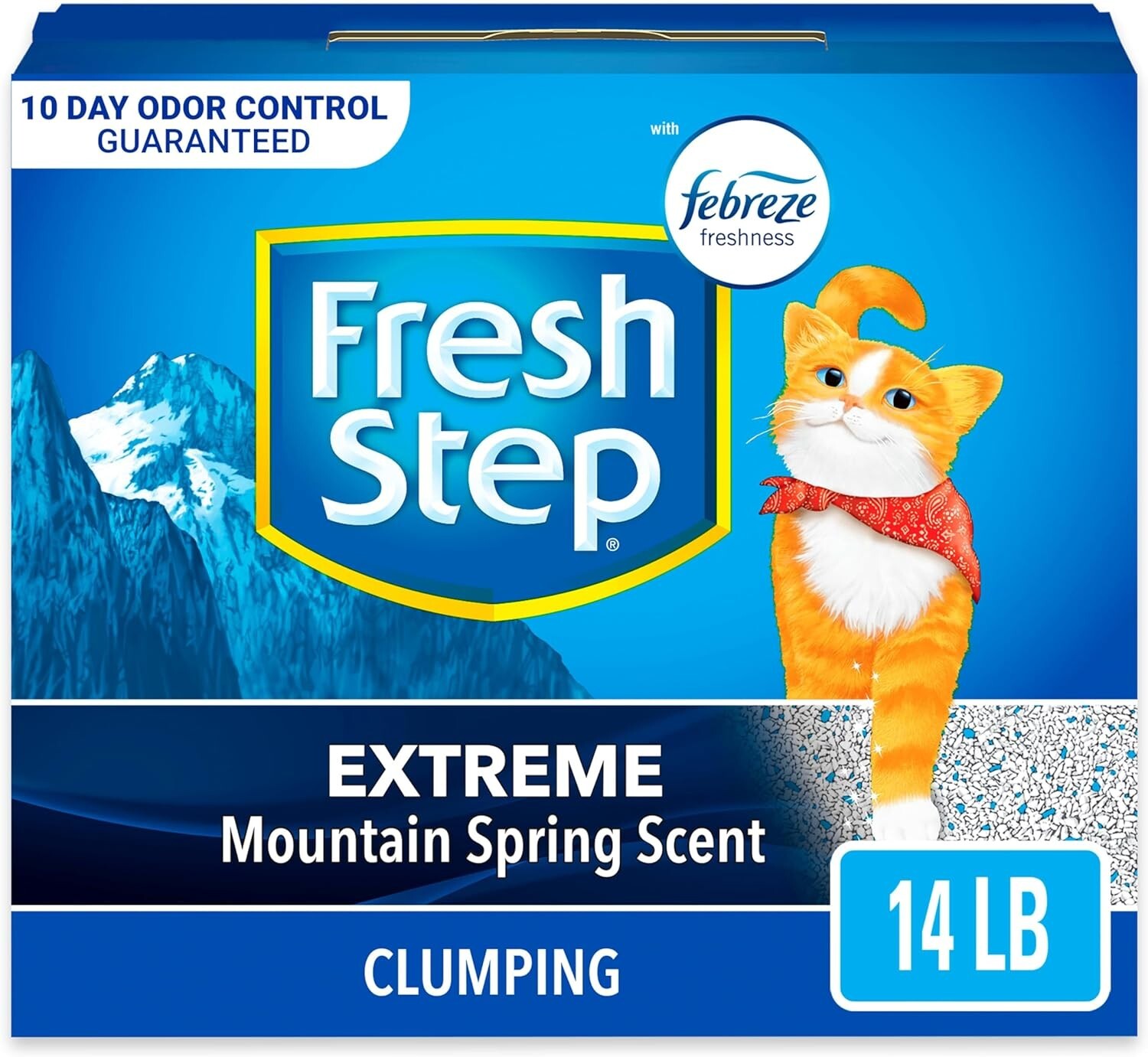 Fresh Step Clumping Cat Litter, Extreme, Activated Charcoal, Long Lasting 14lb