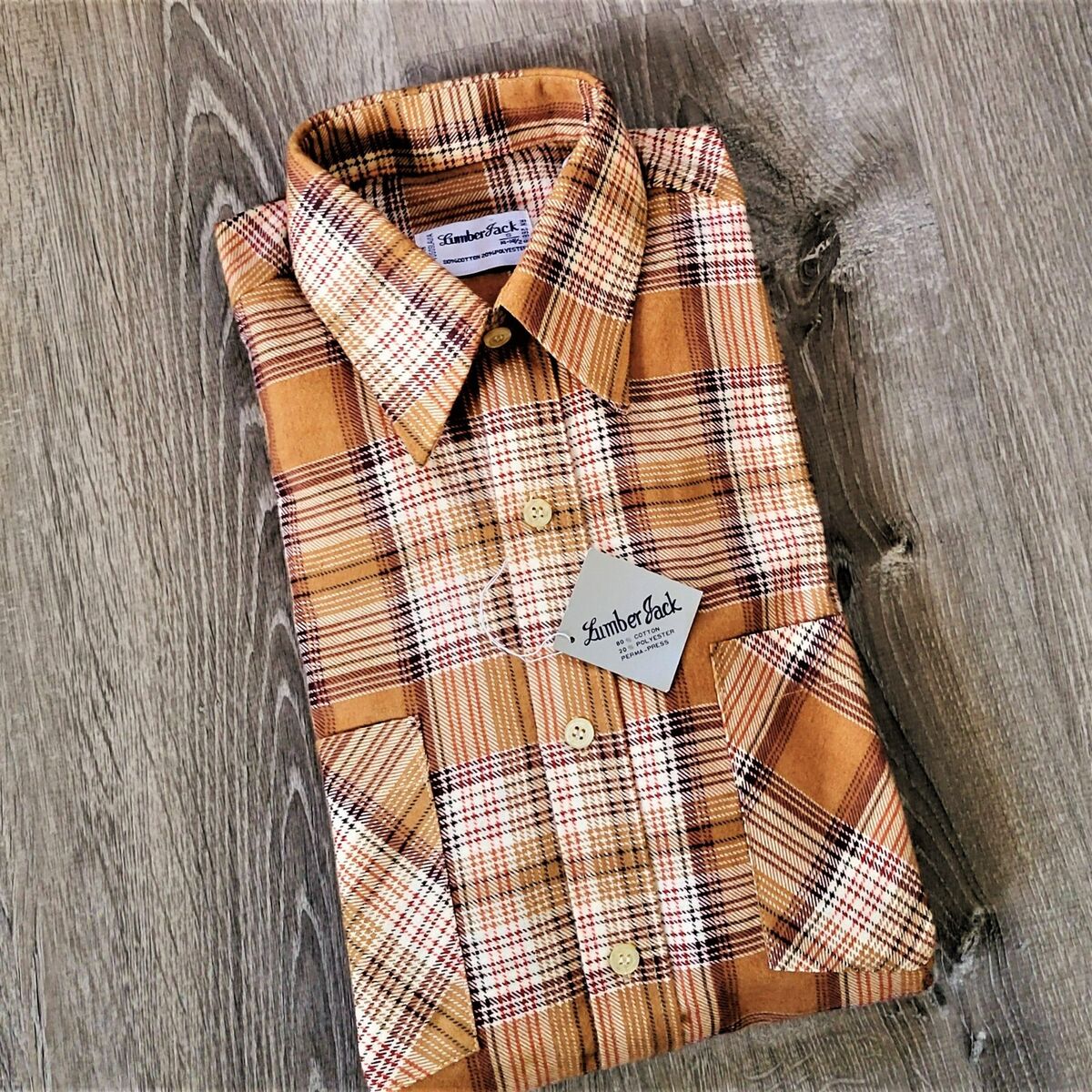 Vintage 60s 70s Deadstock LumberJack Flannel Shirt Vtg NOS Vintage 60s 70s Deadstock LumberJack Flannel Shirt Vtg NOS