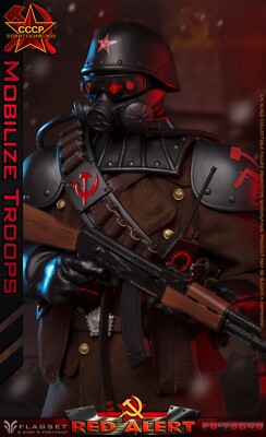 1/6 New FLAGSET FS-73046 Red Alert Soviet USSR Army Soldier 1/6 New FLAGSET FS-73046 Red Alert Soviet USSR Army Soldier