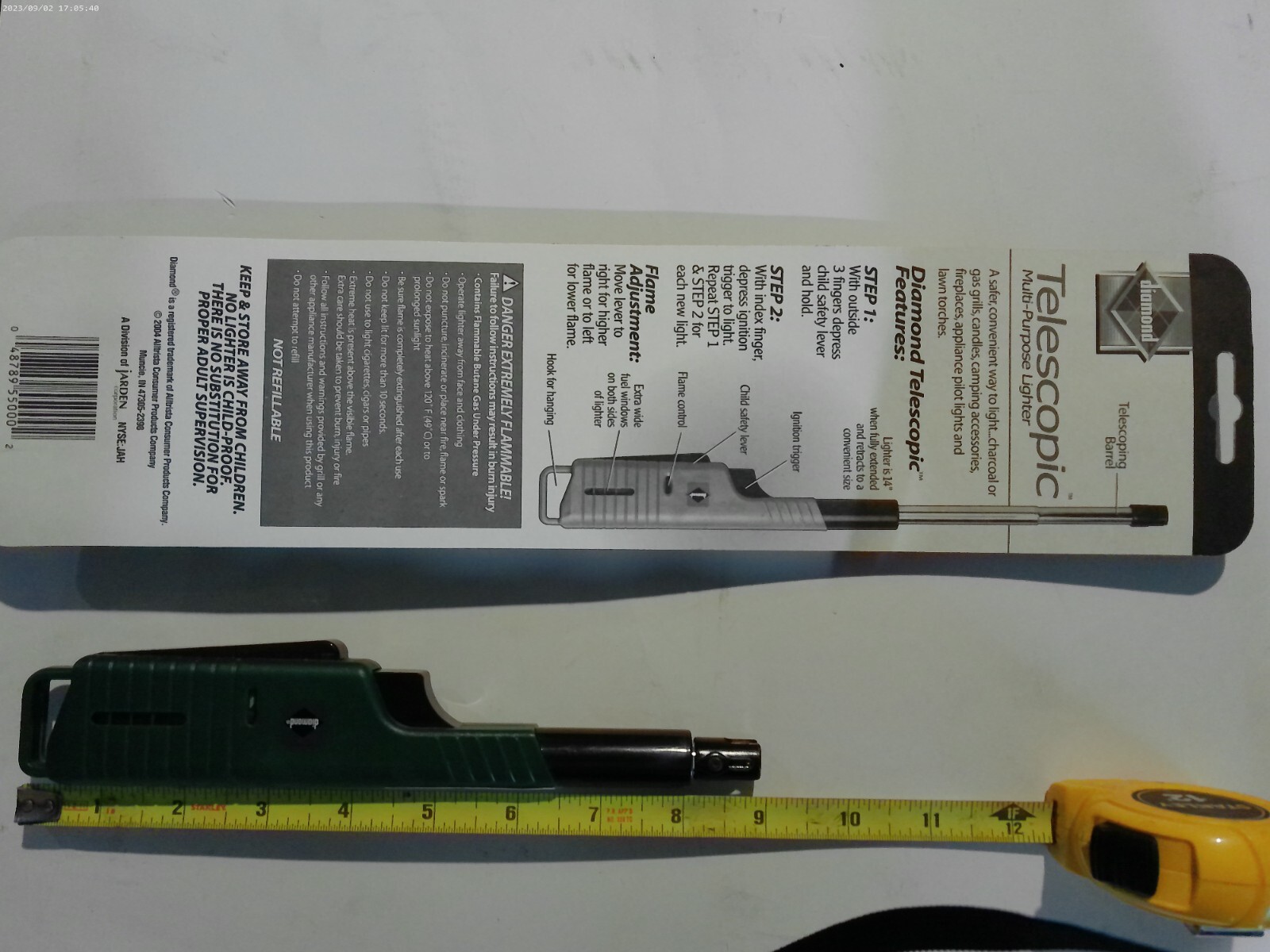 2 Butane Lighter EXTRA Long Reach 14" Fireplace Grill pilot light DIAMOND 55000