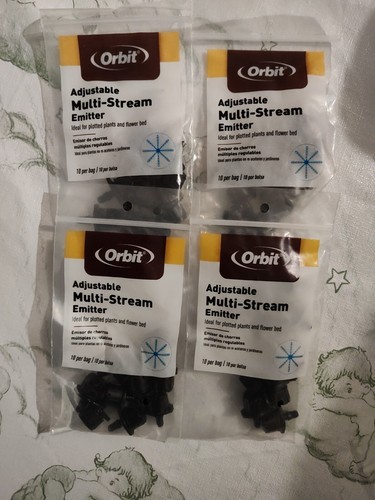 4 pk.Orbit 40pc Drip System Adjustable Multi-Stream Dripper Emitter Sprinkler