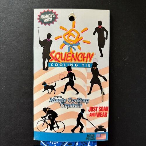 Vtg Squenchy Cooling Tie Sports Magic Cooling Crystals MADE IN USA Soak & Wear - Picture 2 of 5