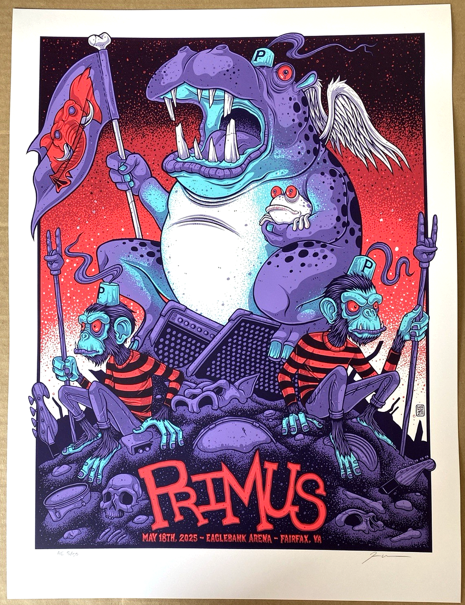 AUTHENTIC PRIMUS POSTER Fairfax VA May 18 2025 Signed AP S/N #/50