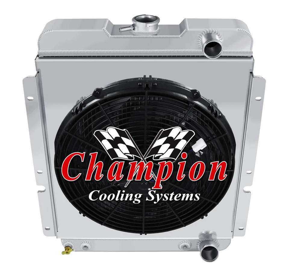 KR Champion 3 filas radiador paso inferior, ventilador 16", cubierta-1961-1967 Ford Econoline Foto 3 de 4