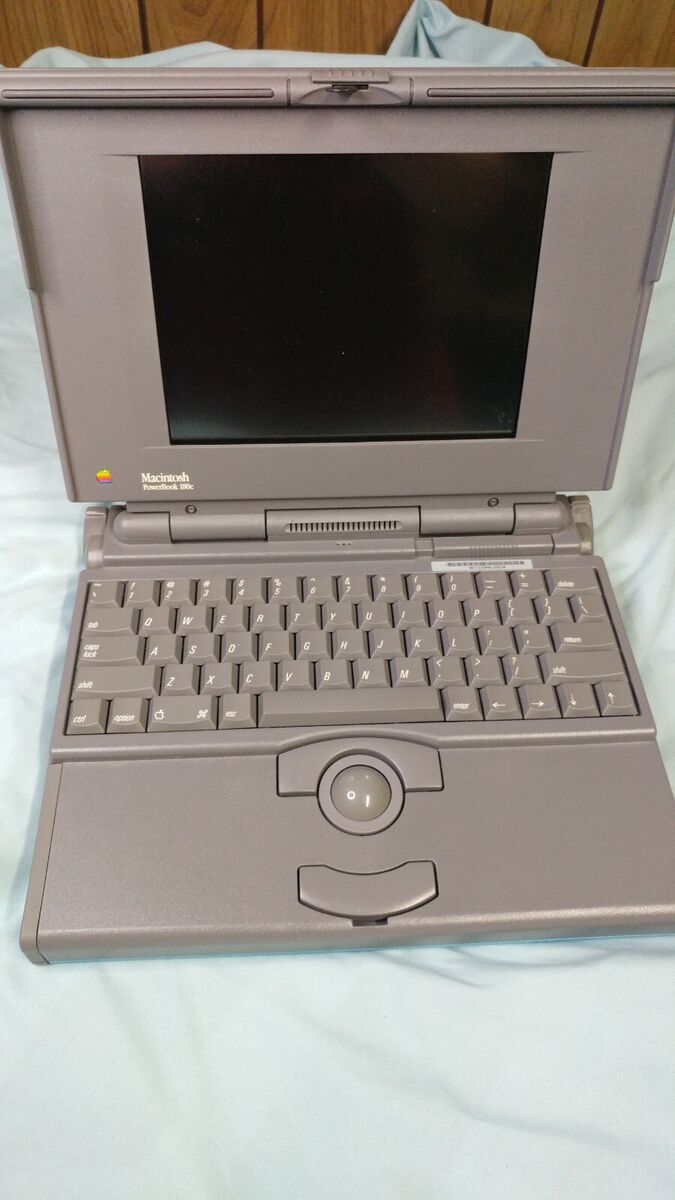 Apple Macintosh PowerBook 180c Laptop - blue bottom - very Apple Macintosh PowerBook 180c Laptop - blue bottom - very