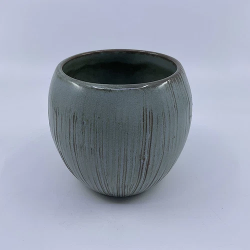 Tiki Mug - Frankoma Coconut T7 - Club Trade Winds In Woodlawn Moss