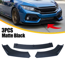 For 2016-2021 Honda Civic 3pcs Front Bumper Lower Splitter Spoiler Lip Body Kit