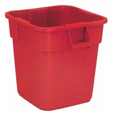 Rubbermaid Commercial Fg352600red Brute 28 Gal Square Heavy Duty Plastic Can,