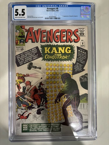 Avengers #8 CGC FN- 5.5 1st Appearance Kang The Conqueror! Jack Kirby Cover!
