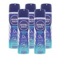 5 X Nivea Men Fresh Ocean Deo Spray Je 150Ml 0% 48H Schutz Deodorant