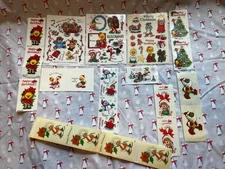 Lot of vintage rare Suzy’s Zoo Merry Christmas Sticker Sheets