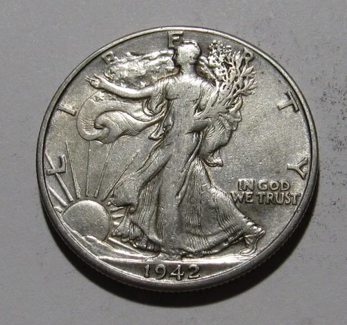 Photo of a 1942-D Walking Liberty Half Dollar from an eBay listing that sold on Jul 19, 2026