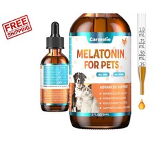 Melatonin for Pets - Natural Sleep Aid for Dogs Cats, Chicken Flavor 60ml