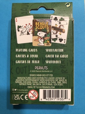 PEANUTS SNOOPY BEAGLE SCOUTS PLAYING CARDS - New | eBay