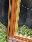 Antique Victorian Deep Well Dark Wood Gold Trim Picture Frame holds 14" x 17" #1 — photo 8