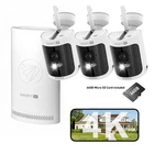 4K Wireless wifi Security camera system with 3pcs cameras+64GB SD card