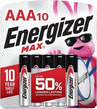 Energizer MAX AAA Batteries 10 Pack , Triple A Alkaline Batteries