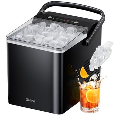 SILANNO SLIM35B ICE MAKER COUNTERTOP PORTABLE ICE MACHINE - BLACK