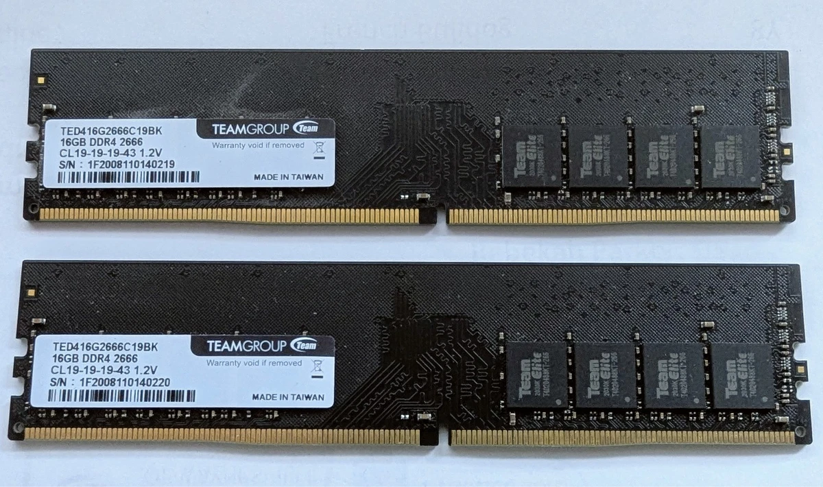 TEAMGROUP 16GB（ 8GB×2 ）DDR4 2666MHz Memória Desktop Team Group 16GB DDR4 2666 Mhz 1.2V