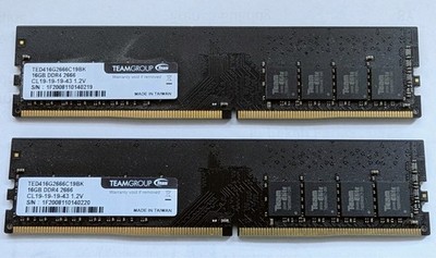 TEAMGROUP Elite DDR4 32GB Kit (2 x 16GB) 2666MHz (PC4-21300) CL19