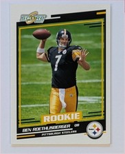 2004 Score Ben Roethlisberger #381 Rookie Card RC Pittsburgh Steelers. rookie card picture