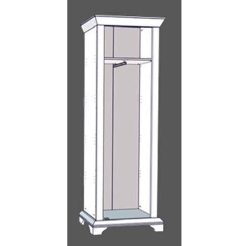 Garderobenschrank - Pinie weiß - 73 cm breit Kleiderschrank Schrank - Bild 4 von 5