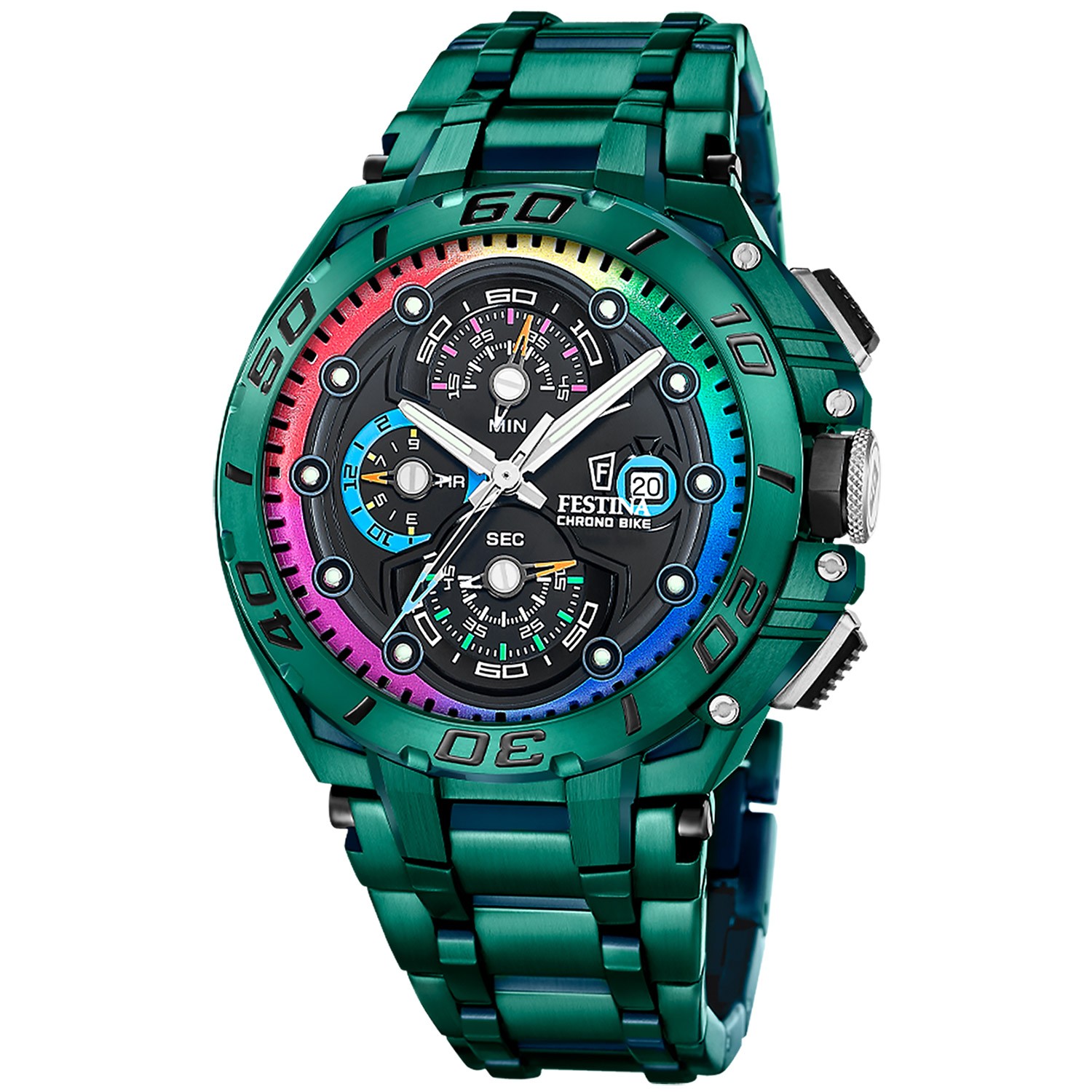 Festina Mens Chronograph Chrono Bike Special Edition Green Dial F20760/1
