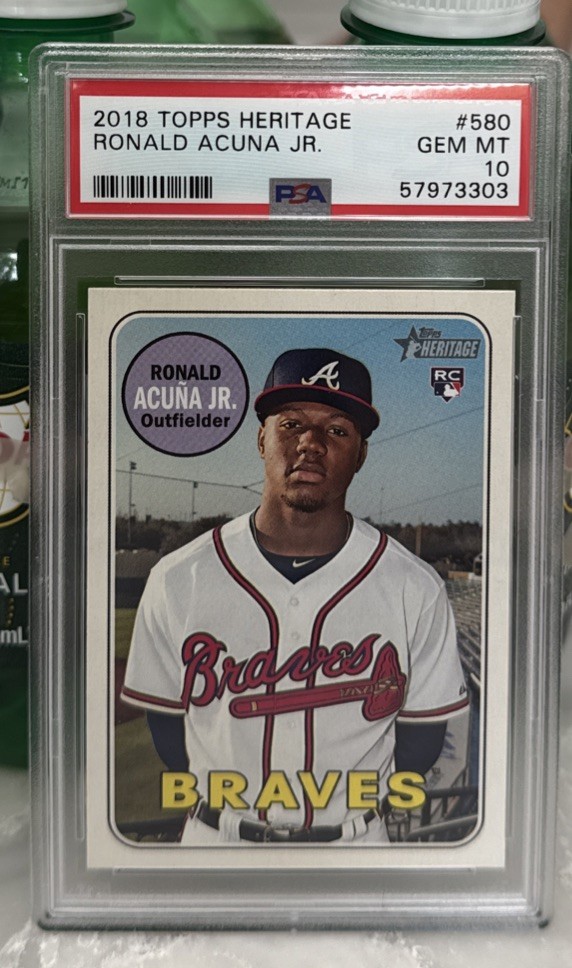 2018 Topps Heritage #580 Ronald Acuna Jr. PSA 10