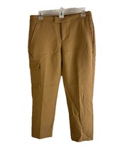 New Banana Republic Womens 6 Petite Cargo Pocket Cropped Ankle Pants Brown
