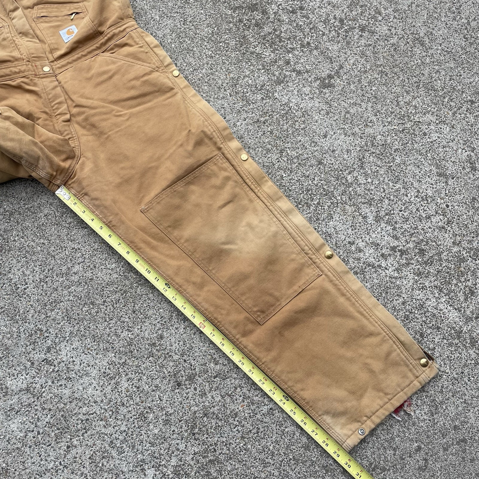 Carhartt Insulated Duck Bib Overalls Women's 18 Regular Brown Quilt Lined BQW006 thumbnail 11