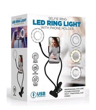 Selfie LED Ring Light with Phone Holder Brand New, Sealed In Box     
