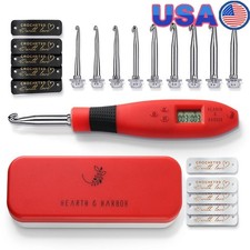 Counting Crochet Hook Set W/ Digital Display Lighted Crochet Needles  10 Labels