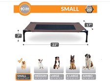 KH Pet Products Outdoor Elevated Dog Cot, Breathable Cooling Elevated Cot Ham...